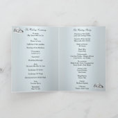 Blaue Blumen- und Schmetterlings-Programm-Karte Programm (Innenseite)