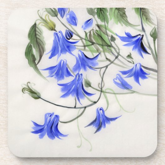 Blaue Blumen Untersetzer (Vorderseite)