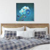 Blaue Blumen Vergessen-me-nots Macro Fotografy Leinwanddruck (Insitu (Schlafzimmer))