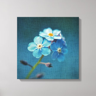 Blaue Blumen Vergessen-me-nots Macro Fotografy Leinwanddruck