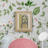 Blaue Blumen Vintag Jugendstil Poster