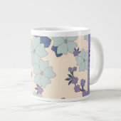 Blaue Blumen, violette Blumen, Blumen, Ihr Name Jumbo-Tasse (Vorderseite Rechts)