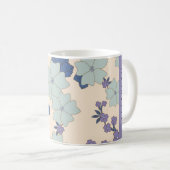 Blaue Blumen, violette Blumen, Blumen, Ihr Name Kaffeetasse (VorderseiteRechts)