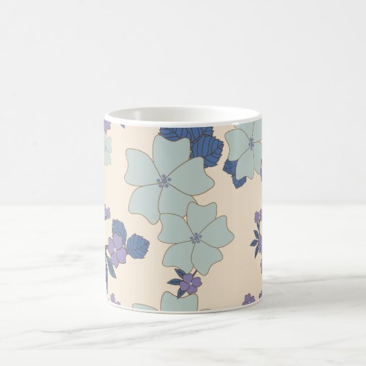 Blaue Blumen, violette Blumen, Blumen, Ihr Name Kaffeetasse (Mittel)