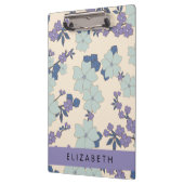 Blaue Blumen, violette Blumen, Blumen, Ihr Name Klemmbrett (Links)