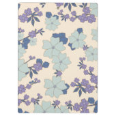 Blaue Blumen, violette Blumen, Blumen, Ihr Name Klemmbrett (Rückseite)