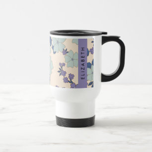 Blaue Blumen, violette Blumen, Blumen, Ihr Name Reisebecher