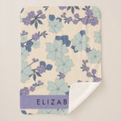 Blaue Blumen, violette Blumen, Blumen, Ihr Name Sherpadecke (Vorderseite)
