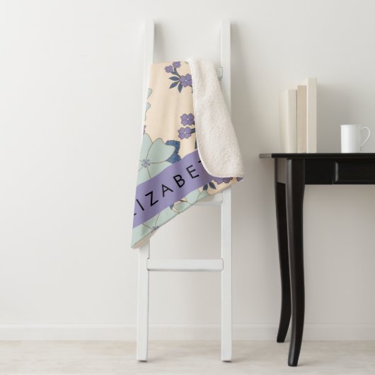 Blaue Blumen, violette Blumen, Blumen, Ihr Name Sherpadecke (Beispiel)