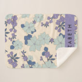 Blaue Blumen, violette Blumen, Blumen, Ihr Name Sherpadecke (Vorderseite (Horizontal))