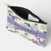 Blaue Blumen, violette Blumen, Blumen, Ihr Name Zubehörtasche (Offen)