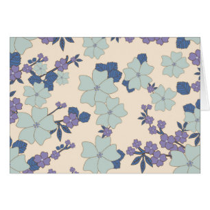 Blaue Blumen, violette Blumen, Blumenmuster
