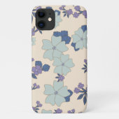Blaue Blumen, violette Blumen, Blumenmuster Case-Mate iPhone Hülle (Rückseite)