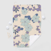 Blaue Blumen, violette Blumen, Blumenmuster Golfhandtuch (Insitu)