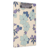 Blaue Blumen, violette Blumen, Blumenmuster Klemmbrett (Rechts)