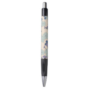 Blaue Blumen, violette Blumen, Blumenmuster Kugelschreiber