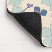 Blaue Blumen, violette Blumen, Blumenmuster Mousepad (Ecke)