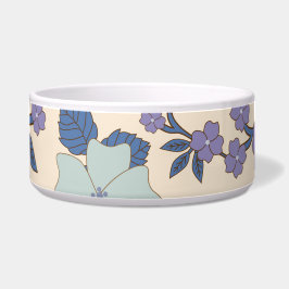 Blaue Blumen, violette Blumen, Blumenmuster Napf