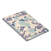 Blaue Blumen, violette Blumen, Blumenmuster Notizblock (Rechte Seite)
