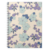 Blaue Blumen, violette Blumen, Blumenmuster Notizblock (Vorderseite)