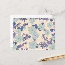 Blaue Blumen, violette Blumen, Blumenmuster