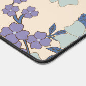 Blaue Blumen, violette Blumen, Blumenmuster Schreibtischunterlage (Ecke)