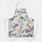 Blaue Blumen, violette Blumen, Blumenmuster Schürze (Vorderseite)
