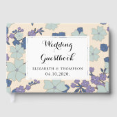 Blaue Blumen, violette Blumen, Blumenzehen Gästebuch (Vorderseite)