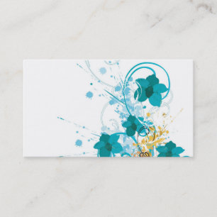 Blaue Blumen Visitenkarte Telefonnummerkarte