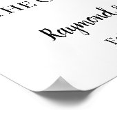 Blaue Blumen Wählen Sie einen Platz auf beiden Sei Poster (Ecke)