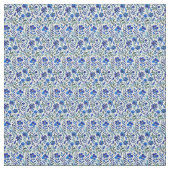 Blaue Blumen Wasserfarben Art Muster Stoff (Muster)