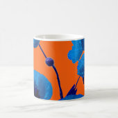 Blaue Blumen-Wasserfarben-Mohnblumen-Sommer-Sonnen Kaffeetasse (Mittel)