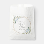 Blaue Blumen, weiße Blume, Boho, Brautparty Geschenktütchen (Vorderseite)