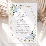Blaue Blumen, weiße Blume, Grünpflanzen, süß 16 Einladung<br><div class="desc">Mit dieser charmanten Geburtstagseinladung laden Sie Freunde und Familie in Stil und Set ein. Das Design ist in Blau-Weiß-Blume,  Grün,  Goldkonfetti und Goldrahmen auf weißem Hintergrund gehalten.</div>