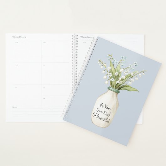 Blaue Blumen Weiße Vase Planer (Anzeige)