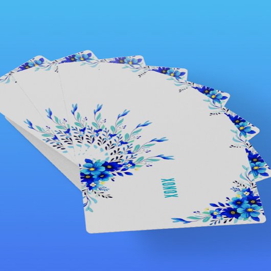 Blaue Blumen XONOX Original Spielkarten