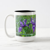 Blaue Blumen Zweifarbige Tasse (Links)
