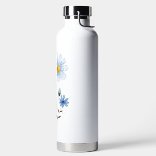 Blaue Blumenaquarellkunst Elegante Wildblumen-Ho Trinkflasche