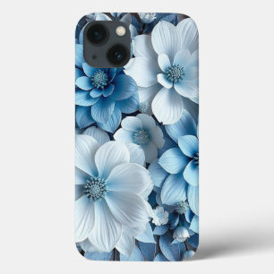 Blaue Blumenblätter Täglicher Schutzgriff Case-Mate iPhone Hülle