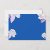 Blaue Blumenbogen-Hochzeit-Dankeskarten Dankeskarte (Rückseite)