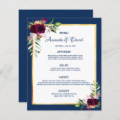 Blaue Blumenbordeaux (Vorne/Hinten)