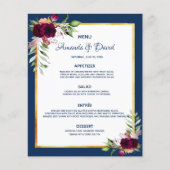 Blaue Blumenbordeaux (Vorderseite)