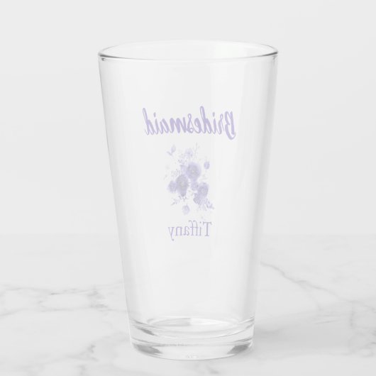 Blaue Blumenbräute Glas (Rückseite)