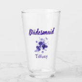 Blaue Blumenbräute Glas (Vorderseite)