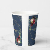 Blaue Blumenbrille und Hochzeit der Groom-Hochzeit Pappbecher (Rechts)