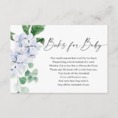 Blaue Blumenbücher für den kleinen Jungen Begleitkarte (Vorderseite)