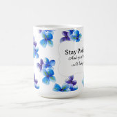 Blaue Blumencafetasse positive Aussage  Kaffeetasse (Mittel)