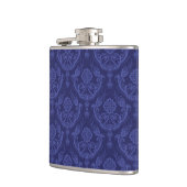 Blaue Blumendamastluxustapete Flachmann (Links)