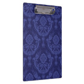 Blaue Blumendamastluxustapete Klemmbrett (Rechts)