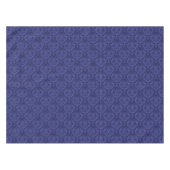 Blaue Blumendamastluxustapete Tischdecke (Vorderseite (Horizontal))